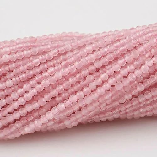 10 Stränge/Los Neue Katzenaugen-Kristallperlen, facettierte lose Glasperlen zur Schmuckherstellung, DIY-Armband, Halskette, Ohrringe, Hellrosa, 2 mm (1750 Stück) von QPFNEI