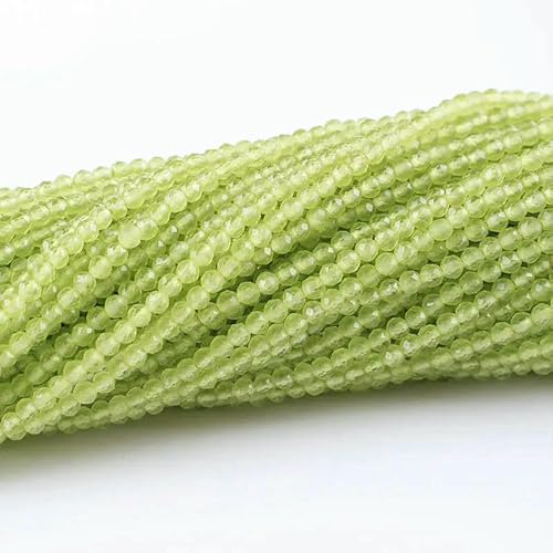 10 Stränge/Los Neue Katzenaugen-Kristallperlen, facettierte lose Glasperlen zur Schmuckherstellung, DIY-Armband, Halskette, Ohrringe, Limettengrün, 3,0 mm (1150 Stück) von QPFNEI