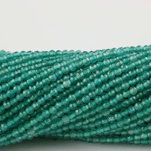 10 Stränge/Los Neue Katzenaugen-Kristallperlen, facettierte lose Glasperlen zur Schmuckherstellung, DIY-Armband, Halskette, Ohrringe, Meerjungfrauengrün, 2 mm (1750 Stück) von QPFNEI
