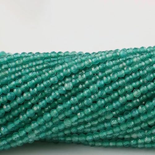 10 Stränge/Los Neue Katzenaugen-Kristallperlen, facettierte lose Glasperlen zur Schmuckherstellung, DIY-Armband, Halskette, Ohrringe, Meerjungfrauengrün, 2 mm (1750 Stück) von QPFNEI