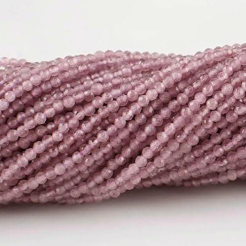 10 Stränge/Los Neue Katzenaugen-Kristallperlen, facettierte lose Glasperlen zur Schmuckherstellung, DIY-Armband, Halskette, Ohrringe, Pfingstrose lila, 2 mm (1750 Stück) von QPFNEI