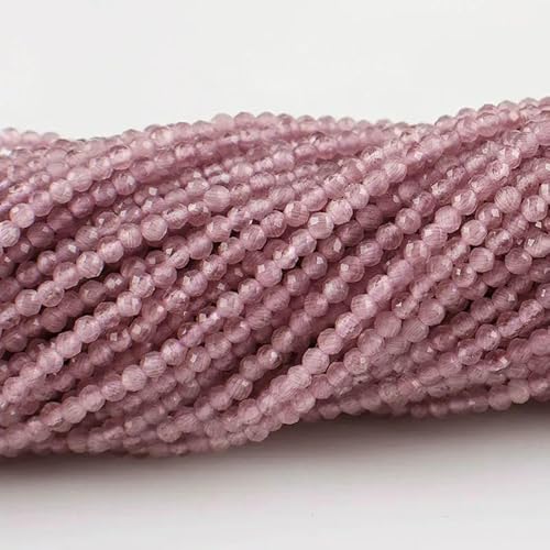 10 Stränge/Los Neue Katzenaugen-Kristallperlen, facettierte lose Glasperlen zur Schmuckherstellung, DIY-Armband, Halskette, Ohrringe, Pfingstrose lila, 3,0 mm (1150 Stück) von QPFNEI
