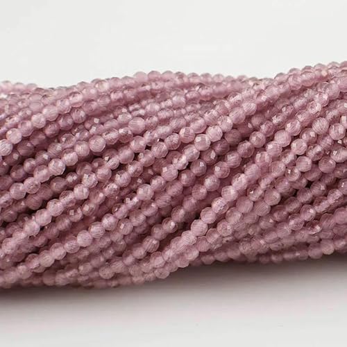 10 Stränge/Los Neue Katzenaugen-Kristallperlen, facettierte lose Glasperlen zur Schmuckherstellung, DIY-Armband, Halskette, Ohrringe, Pfingstrose lila, 3,0 mm (1150 Stück) von QPFNEI