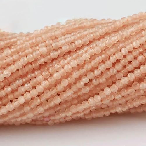 10 Stränge/Los Neue Katzenaugen-Kristallperlen, facettierte lose Glasperlen zur Schmuckherstellung, DIY-Armband, Halskette, Ohrringe, Pfirsich, 2 mm (1750 Stück) von QPFNEI