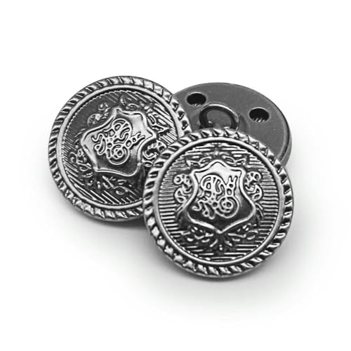 10 Stück/Los 15/18/20/23/25 mm Vintage Kupfer Metallknöpfe Kleidungsstück Mantel Nähzubehör Knöpfe für Kleidung Handwerk DIY-NO21-25mm von QPFNEI