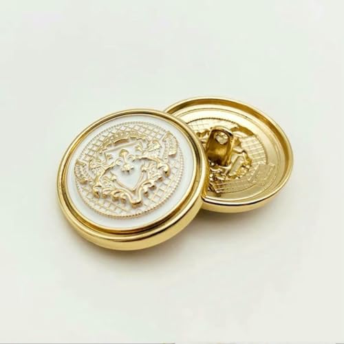 10 Stück/Los Luxus-Metallknopf im britischen Stil für Herren, zum Nähen, hochwertiger Retro-Mantel, Kleidung, Schnalle, runde Manschettenknöpfe, Butto-5-746-2-18MM von QPFNEI