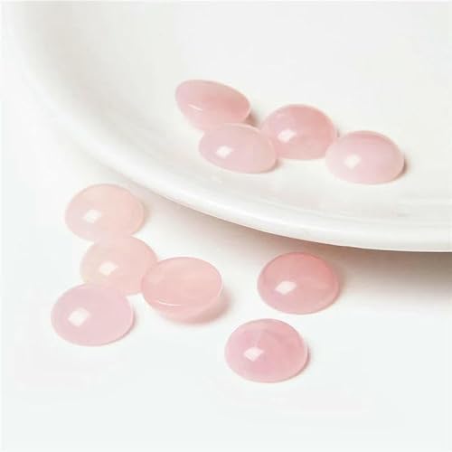 10 Stück/Los Naturstein-Cabochons, runde Perlenfassung, Cabochon-Perlen für Anhänger, Ringe, Ohrringe, Halsketten, Schmuck, DIY-Zubehör, 14. Rosenquarz, 10 mm 10 Stück/Los Naturstein-Cabochons, runde Perlenfassung, Cabochon-Perlen für Anhänger, Ringe, Ohrringe, Halsketten, Schmuck, DIY-Zubehör, 14. Rosenquarz, 10 mm von QPFNEI