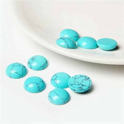 10 Stück/Los Naturstein-Cabochons, runde Perlenfassung, Cabochon-Perlen für Anhänger, Ringe, Ohrringe, Halsketten, Schmuck, DIY-Zubehör, 16. Türkis, 10 mm 10 Stück/Los Naturstein-Cabochons, runde Perlenfassung, Cabochon-Perlen für Anhänger, Ringe, Ohrringe, Halsketten, Schmuck, DIY-Zubehör, 16. Türkis, 10 mm von QPFNEI