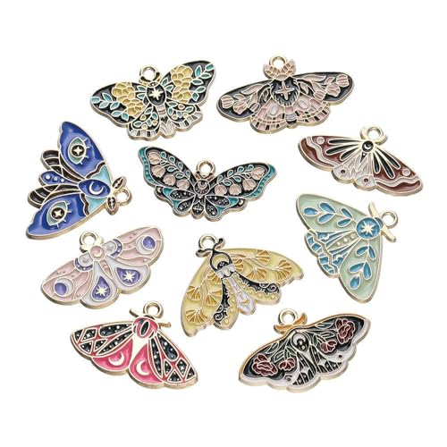 10 Stück/Los Tropfenöl Legierung Metall Schmetterling Charms Tier Anhänger für DIY Armband Halskette Schmuckherstellung Zubehör - gemischt - 5 Stück 10 Stück/Los Tropfenöl Legierung Metall Schmetterling Charms Tier Anhänger für DIY Armband Halskette Schmuckherstellung Zubehör - gemischt - 5 Stück von QPFNEI