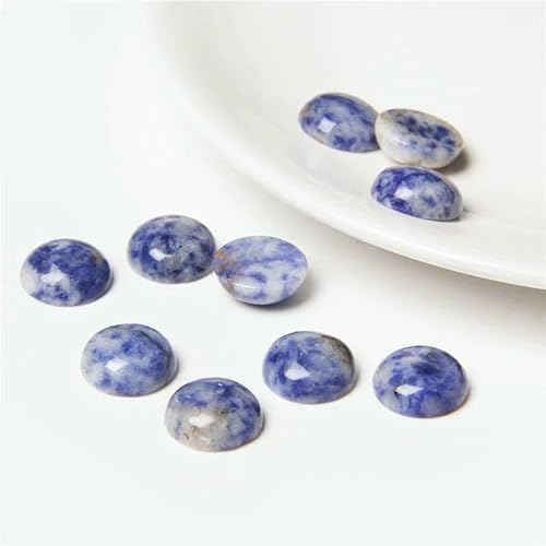 10 Stück/Lot Naturstein-Cabochons, runde Perlenfassung, Cabochon-Perlen für Anhänger, Ringe, Ohrringe, Halsketten, Schmuck, DIY-Zubehör, 23, Sodalith, 14,0 mm 10 Stück/Lot Naturstein-Cabochons, runde Perlenfassung, Cabochon-Perlen für Anhänger, Ringe, Ohrringe, Halsketten, Schmuck, DIY-Zubehör, 23, Sodalith, 14,0 mm von QPFNEI