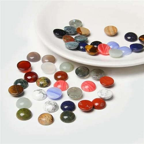 10 Stück/Lot Naturstein-Cabochons, runde Perlenfassung, Cabochon-Perlen für Anhänger, Ringe, Ohrringe, Halsketten, Schmuck, DIY-Zubehör, 26, 10 Stück, 8 mm 10 Stück/Lot Naturstein-Cabochons, runde Perlenfassung, Cabochon-Perlen für Anhänger, Ringe, Ohrringe, Halsketten, Schmuck, DIY-Zubehör, 26, 10 Stück, 8 mm von QPFNEI