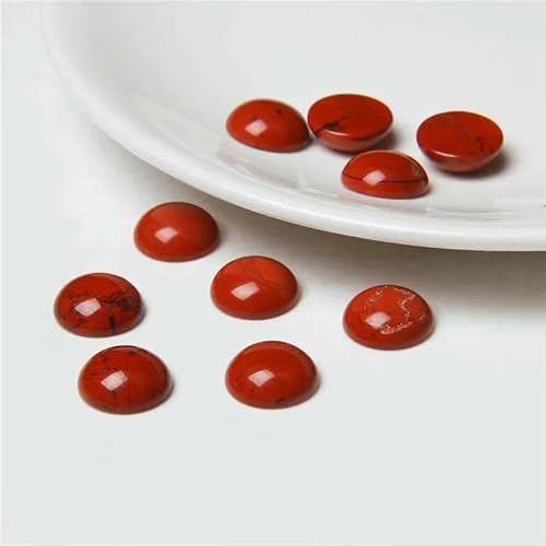 10 Stück/Lot Naturstein-Cabochons, runde Perlenfassung, Cabochon-Perlen für Anhänger, Ringe, Ohrringe, Halsketten, Schmuck, DIY-Zubehör, 5.Redstone, 8 mm 10 Stück/Lot Naturstein-Cabochons, runde Perlenfassung, Cabochon-Perlen für Anhänger, Ringe, Ohrringe, Halsketten, Schmuck, DIY-Zubehör, 5.Redstone, 8 mm von QPFNEI