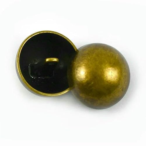 10 Stück 10–28 mm Metallknopf, rund, für Mantel, Jacke, Kleid, flach, Pilz, dekorative Knöpfe, DIY-Kleidung, Schnalle, Nähzubehör, E2-1, Bronze, 25 mm 10 Stück 10–28 mm Metallknopf, rund, für Mantel, Jacke, Kleid, flach, Pilz, dekorative Knöpfe, DIY-Kleidung, Schnalle, Nähzubehör, E2-1, Bronze, 25 mm von QPFNEI