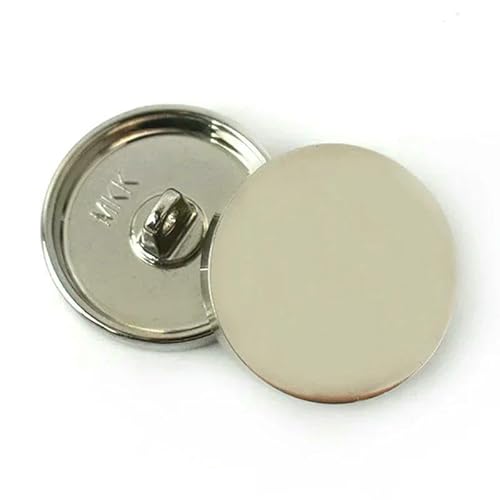 10 Stück 10–28 mm Metallknopf, rund, für Mantel, Jacke, Kleid, flach, Pilz, dekorative Knöpfe, DIY-Kleidung, Schnalle, Nähzubehör, E3-1, Silber, 18 mm 10 Stück 10–28 mm Metallknopf, rund, für Mantel, Jacke, Kleid, flach, Pilz, dekorative Knöpfe, DIY-Kleidung, Schnalle, Nähzubehör, E3-1, Silber, 18 mm von QPFNEI