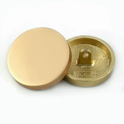 10 Stück 10–28 mm flache runde Metallknöpfe zum Nähen von Hemden, Handtaschen, Knöpfen, Kleidungsstücken, Jeans, Dekorverschluss, DIY, handgefertigtes Zubehör, Mattgold, 18 mm von QPFNEI