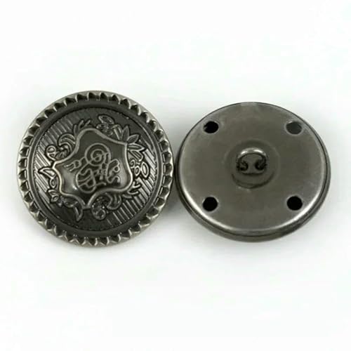 10 Stück 12–30 mm Metallknöpfe für Jacken, Mäntel, Retro-Kupfer-Ösenknopf, Kleidungsdekoration, Schnallenverschluss, DIY-Nähzubehör, B3-15-GunBlack-20 mm 10 Stück 12–30 mm Metallknöpfe für Jacken, Mäntel, Retro-Kupfer-Ösenknopf, Kleidungsdekoration, Schnallenverschluss, DIY-Nähzubehör, B3-15-GunBlack-20 mm von QPFNEI