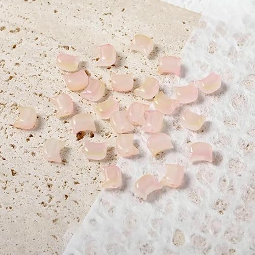 10 Stück 6 x 7 mm Katzenkopf-Glasperlen, süße Lampwork-Perlen, zum Basteln von Armbändern, Halsketten, Ohrringen, Zubehör – Huangfen – 7 mm (10 Stück) von QPFNEI