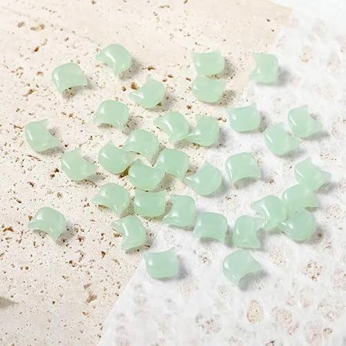 10 Stück 6 x 7 mm Katzenkopf-Glasperlen, süße Lampwork-Perlen, zum Basteln von Armbändern, Halsketten, Ohrringen, Zubehör – qingxinlv – 7 mm (10 Stück) von QPFNEI