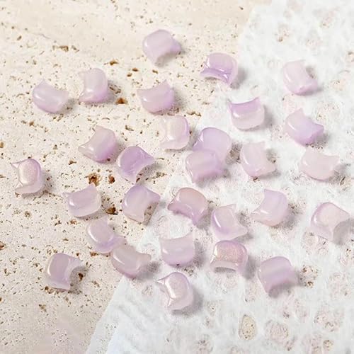 10 Stück 6 x 7 mm Katzenkopf-Glasperlen, süße Lampwork-Perlen, zum Basteln von Armbändern, Halsketten, Ohrringen, Zubehör – zi-7 mm (10 Stück) von QPFNEI