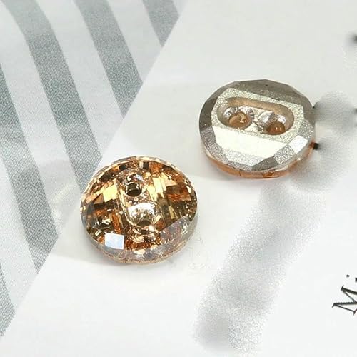 10 Stück Kristall-Diamant-Glasknöpfe für Damenkleidung, Hemden, Dekoration, zwei Löcher, Kleiderknopf, 10 mm, Champagnerfarbe, 10 mm 10 Stück Kristall-Diamant-Glasknöpfe für Damenkleidung, Hemden, Dekoration, zwei Löcher, Kleiderknopf, 10 mm, Champagnerfarbe, 10 mm von QPFNEI