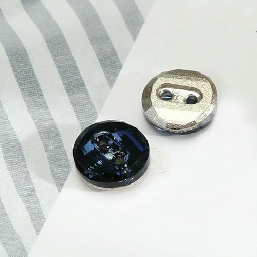 10 Stück Kristall-Diamant-Glasknöpfe für Damenkleidung, Hemden, Dekoration, zwei Löcher, Kleiderknopf, 10 mm, Marineblau, 10 mm 10 Stück Kristall-Diamant-Glasknöpfe für Damenkleidung, Hemden, Dekoration, zwei Löcher, Kleiderknopf, 10 mm, Marineblau, 10 mm von QPFNEI