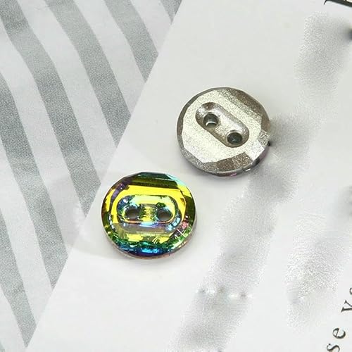 10 Stück Kristall-Diamant-Glasknöpfe für Damenkleidung, Hemden, Dekoration, zwei Löcher, Kleiderknopf, 10 mm, grün, 10 mm 10 Stück Kristall-Diamant-Glasknöpfe für Damenkleidung, Hemden, Dekoration, zwei Löcher, Kleiderknopf, 10 mm, grün, 10 mm von QPFNEI