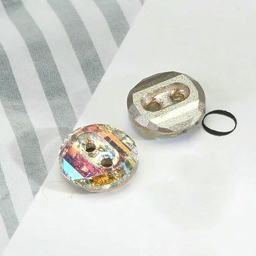 10 Stück Kristall-Diamant-Glasknöpfe für Damenkleidung, Hemden, Dekoration, zwei Löcher, Kleiderknopf, 10 mm, mehrfarbig, 10 mm 10 Stück Kristall-Diamant-Glasknöpfe für Damenkleidung, Hemden, Dekoration, zwei Löcher, Kleiderknopf, 10 mm, mehrfarbig, 10 mm von QPFNEI