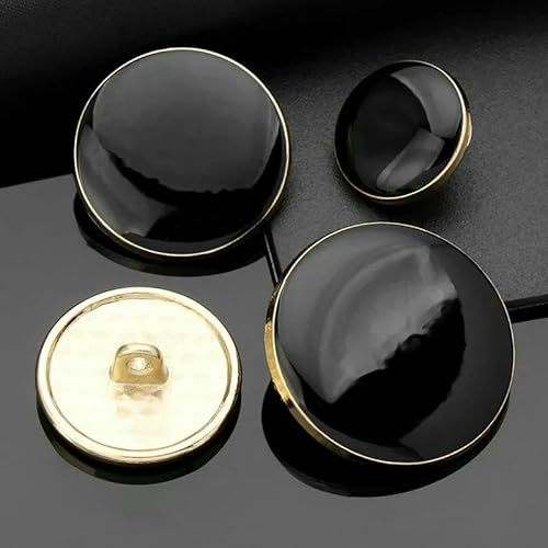 10 Stück Vintage-Metallknöpfe, hochwertiger Anzug, Trenchcoat, Vintage, goldener runder Mantel, dekorative Knöpfe, Zubehör, 5–99–11–23,0 mm von QPFNEI