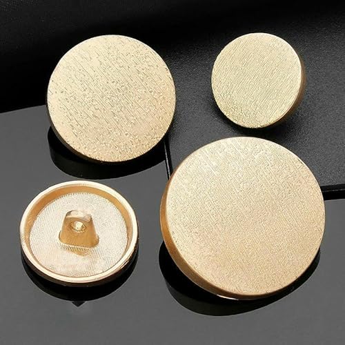 10 Stück Vintage-Metallknöpfe, hochwertiger Anzug, Trenchcoat, Vintage, goldener runder Mantel, dekorative Knöpfe, Zubehör, 5–99–15–20 mm von QPFNEI