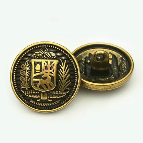 10 Stück klassische runde Metallknöpfe im Retro-Design mit britischem Schild für Uniformen, Blazer, Pullover – 15/20/25 mm, Gold, Silber, Bronze-Bronze-25 mm-0,98 Zoll-10 Stück 10 Stück klassische runde Metallknöpfe im Retro-Design mit britischem Schild für Uniformen, Blazer, Pullover – 15/20/25 mm, Gold, Silber, Bronze-Bronze-25 mm-0,98 Zoll-10 Stück von QPFNEI