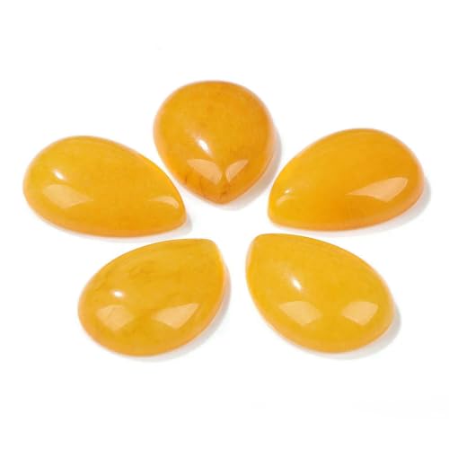 10 Stück natürliche flache Tigerauge-Stein-Cabochon-Perlen, Wassertropfen-Patch, Kamee-Perlen zur Schmuckherstellung, DIY-Ring, Ohrringe, Armbänder, Nr. 14, Chalcedon, 13 x 18 mm 10 Stück natürliche flache Tigerauge-Stein-Cabochon-Perlen, Wassertropfen-Patch, Kamee-Perlen zur Schmuckherstellung, DIY-Ring, Ohrringe, Armbänder, Nr. 14, Chalcedon, 13 x 18 mm von QPFNEI