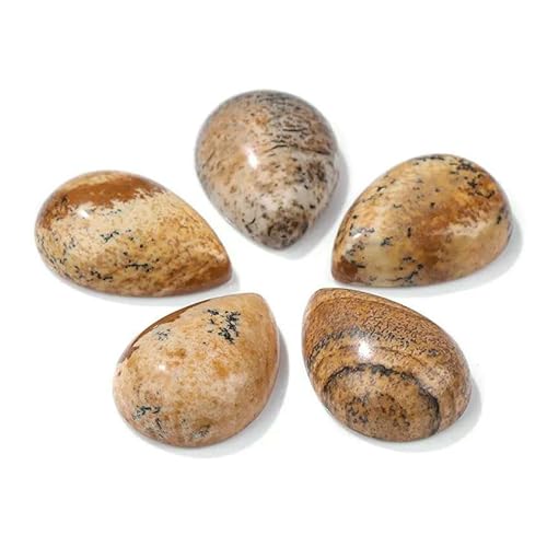 10 Stück natürliche flache Tigerauge-Stein-Cabochon-Perlen, Wassertropfen-Patch, Kamee-Perlen zur Schmuckherstellung, DIY-Ring, Ohrringe, Armbänder, Nr. 8, Bild, 15 x 20 mm 10 Stück natürliche flache Tigerauge-Stein-Cabochon-Perlen, Wassertropfen-Patch, Kamee-Perlen zur Schmuckherstellung, DIY-Ring, Ohrringe, Armbänder, Nr. 8, Bild, 15 x 20 mm von QPFNEI