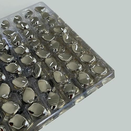 10 Stück unregelmäßige kleine Metallknöpfe, kreatives Strickhemd, Pullover-Dekor, 15 mm, Gold/Silber/Schwarz, Nähknopf-Zubehör, 10 Stück, Silber, 15 mm von QPFNEI