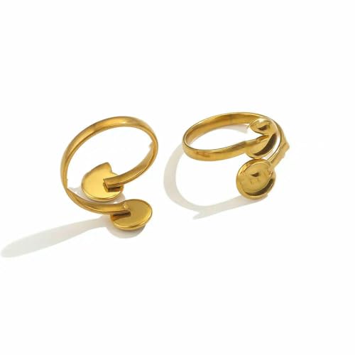 10 Stück verstellbare Ringfassungen aus Edelstahl, blanke Basis, Glascabochons, Kamee-Lünetten, DIY-Tablett, blanke Ringe, Schmuckzubehör-Z2092G6 10 Stück verstellbare Ringfassungen aus Edelstahl, blanke Basis, Glascabochons, Kamee-Lünetten, DIY-Tablett, blanke Ringe, Schmuckzubehör-Z2092G6 von QPFNEI