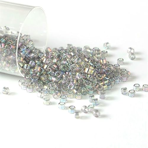 10 g 2000 Stück Perlen Transparente Rocailles-Perlen in Regenbogenfarben für Handarbeiten, Schmuckherstellung, Armband, DIY-DB107-1,6 mm 2000 Stück 10 g 2000 Stück Perlen Transparente Rocailles-Perlen in Regenbogenfarben für Handarbeiten, Schmuckherstellung, Armband, DIY-DB107-1,6 mm 2000 Stück von QPFNEI
