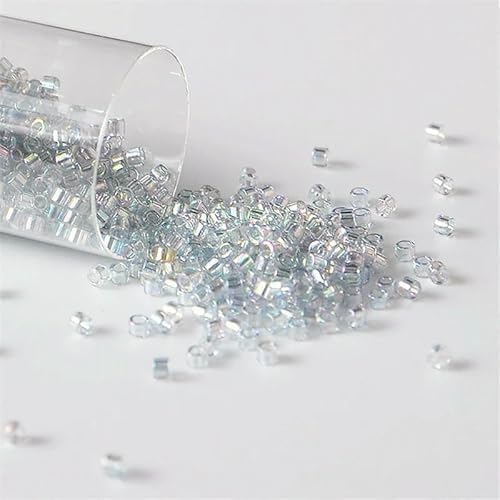 10 g 2000 Stück Perlen Transparente Rocailles-Perlen in Regenbogenfarben für Handarbeiten, Schmuckherstellung, Armband, DIY-DB110-1,6 mm 2000 Stück 10 g 2000 Stück Perlen Transparente Rocailles-Perlen in Regenbogenfarben für Handarbeiten, Schmuckherstellung, Armband, DIY-DB110-1,6 mm 2000 Stück von QPFNEI