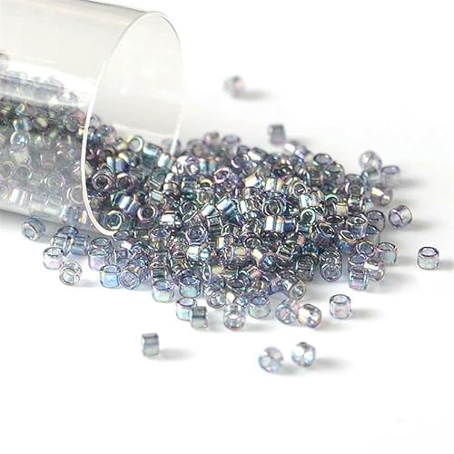 10 g 2000 Stück Perlen Transparente Rocailles-Perlen in Regenbogenfarben für Handarbeiten, Schmuckherstellung, Armband, DIY-DB111-1,6 mm 2000 Stück 10 g 2000 Stück Perlen Transparente Rocailles-Perlen in Regenbogenfarben für Handarbeiten, Schmuckherstellung, Armband, DIY-DB111-1,6 mm 2000 Stück von QPFNEI