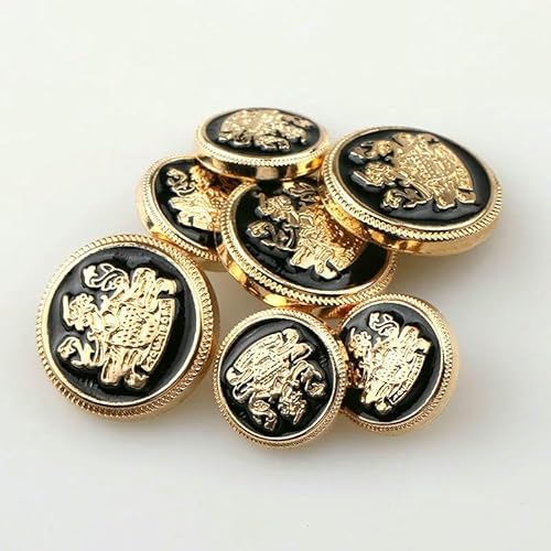 10 teile/los mode gold nähen metallknopf dekorative knöpfe Britischen stil für mantel bekleidungszubehör DIY-gold 15mm 10 teile/los mode gold nähen metallknopf dekorative knöpfe Britischen stil für mantel bekleidungszubehör DIY-gold 15mm von QPFNEI