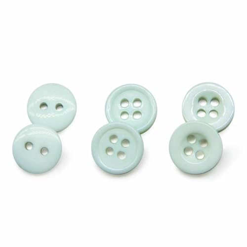 100 Stück/Los Harz-Nähknöpfe, rund, 9/10/11 mm, zum Aufnähen, Zubehör, handgefertigt, Kinderknöpfe, Basteln, DIY-Grün211-NO004, 9 mm von QPFNEI