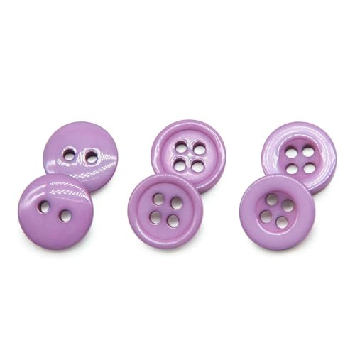 100 Stück/Los Harz-Nähknöpfe, rund, 9/10/11 mm, zum Aufnähen, Zubehör, handgefertigt, Kinderknöpfe, Basteln, DIY-Lila501-NO006, 11 mm 100 Stück/Los Harz-Nähknöpfe, rund, 9/10/11 mm, zum Aufnähen, Zubehör, handgefertigt, Kinderknöpfe, Basteln, DIY-Lila501-NO006, 11 mm von QPFNEI