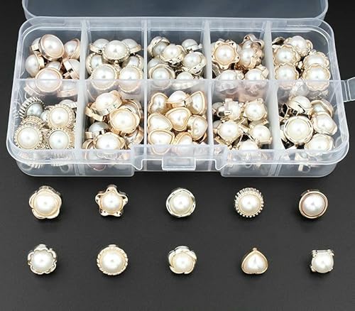 100 Stück schöne Knöpfe 8–12 mm, klein, goldfarben, Ösenknopf, für Damenbekleidung, Manschettenausschnitt, Knöpfe-Nr. 1 100 Stück schöne Knöpfe 8–12 mm, klein, goldfarben, Ösenknopf, für Damenbekleidung, Manschettenausschnitt, Knöpfe-Nr. 1 von QPFNEI