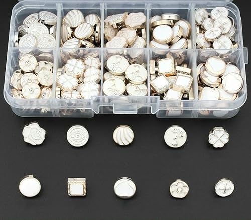 100 Stück schöne Knöpfe 8–12 mm, klein, goldfarben, Ösenknopf, für Damenbekleidung, Manschettenausschnitt, Knöpfe-Nr. 4 100 Stück schöne Knöpfe 8–12 mm, klein, goldfarben, Ösenknopf, für Damenbekleidung, Manschettenausschnitt, Knöpfe-Nr. 4 von QPFNEI