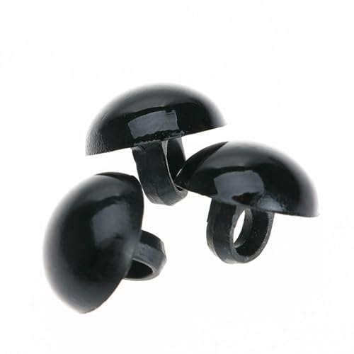 100 Stück schwarze, gewölbte runde Knöpfe mit Schaft, Kleidung, dekorative Knöpfe, Handnähen, Basteln, DIY, Bär, Puppe, Tierspielzeug, Augen, 9 mm 100 Stück schwarze, gewölbte runde Knöpfe mit Schaft, Kleidung, dekorative Knöpfe, Handnähen, Basteln, DIY, Bär, Puppe, Tierspielzeug, Augen, 9 mm von QPFNEI
