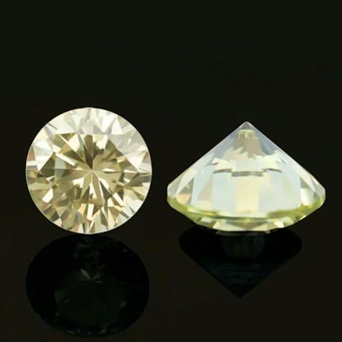 1000 Stück/Beutel AAAAA-Qualität, 0,8–2,75 mm, Zirkonia-Edelsteine, runder Schliff, Zirkonia-Steine zur Schmuckherstellung, Olivgelb, 2,5 mm, 1000 Stück von QPFNEI