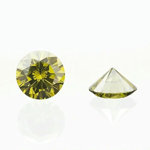 1000 Stück/Beutel AAAAA-Qualität, 0,8–2,75 mm, Zirkonia-Edelsteine, runder Schliff, Zirkonia-Steine zur Schmuckherstellung, Olivgrün, 2,0 mm, 1000 Stück von QPFNEI