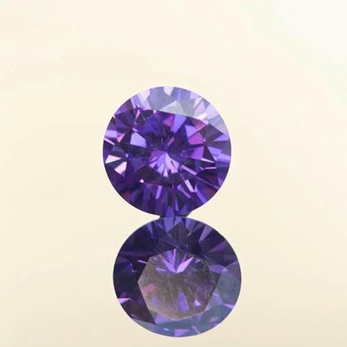 1000 Stück/Beutel AAAAA-Qualität, 0,8–2,75 mm, Zirkonia-Edelsteine, runder Schliff, Zirkonia-Steine zur Schmuckherstellung, Violett, 2,5 mm, 1000 Stück von QPFNEI