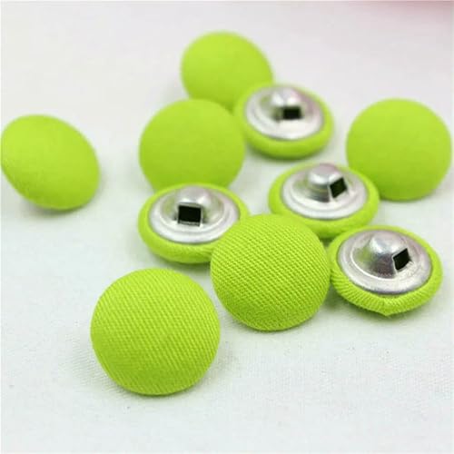 10Style 100 Stück/Lot 15 mm massiver Stoffbezug Stoffknöpfe, Bekleidungszubehör-100 Stück_h von QPFNEI