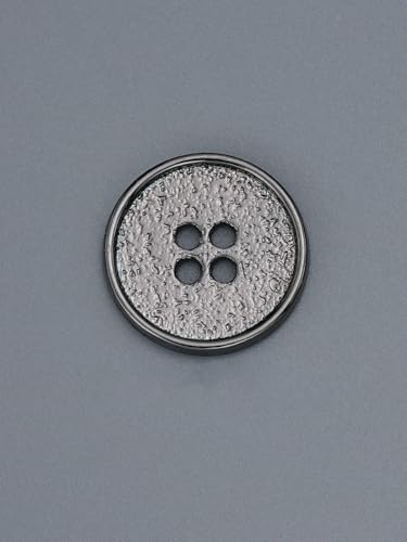 10pcs/Set Classic Round Flatback Buttons Jewelry DIY Hand Sewing 4 Holes Metal Buttons Apparel Accessories All Match-50pcsBlack-22mm von QPFNEI