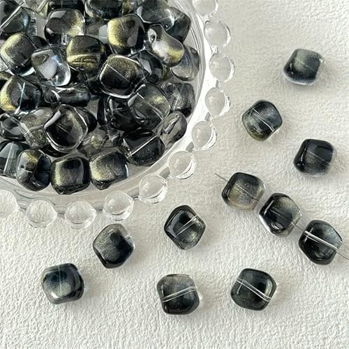11 mm unregelmäßige transparente quadratische gedrehte Glasperlen, handgefertigt für die Herstellung von DIY-Schmuck, Charms, Armbänder, Halsketten, Ohrringe, 13–11 mm, 40 Stück 11 mm unregelmäßige transparente quadratische gedrehte Glasperlen, handgefertigt für die Herstellung von DIY-Schmuck, Charms, Armbänder, Halsketten, Ohrringe, 13–11 mm, 40 Stück von QPFNEI