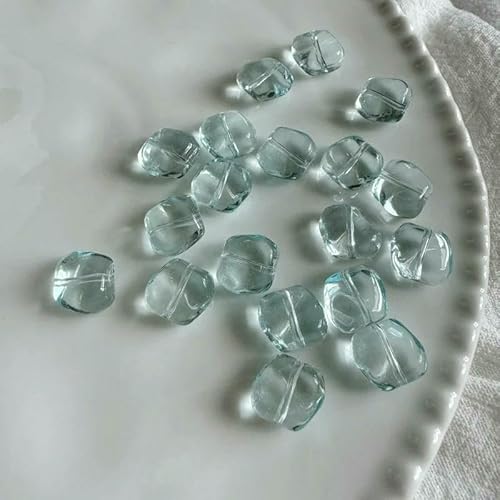 11 mm unregelmäßige transparente quadratische gedrehte Glasperlen, handgefertigt für die Herstellung von DIY-Schmuck, Charms, Armbänder, Halsketten, Ohrringe, 17–11 mm, 40 Stück 11 mm unregelmäßige transparente quadratische gedrehte Glasperlen, handgefertigt für die Herstellung von DIY-Schmuck, Charms, Armbänder, Halsketten, Ohrringe, 17–11 mm, 40 Stück von QPFNEI